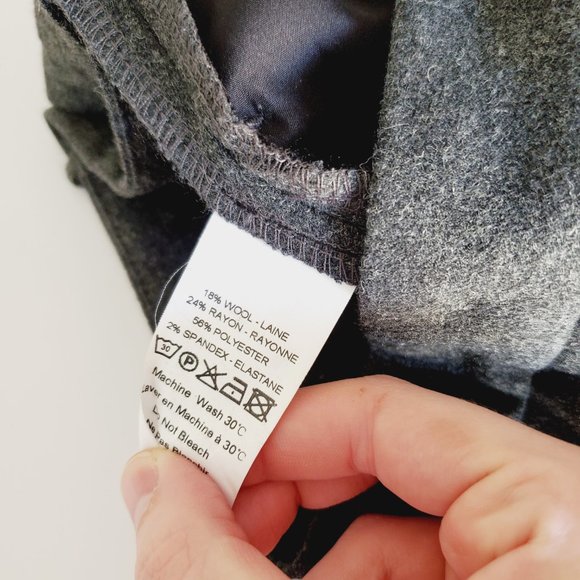 Revolve Dress Addict Pants High Rise Wool Lady-like Business Career Grey 38 NWT - Picture 10 of 14